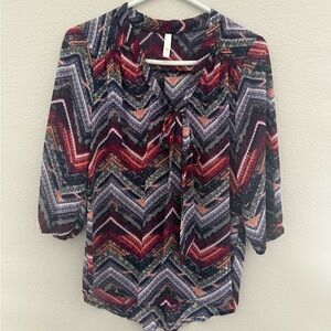 Xhilaration Multicolor Chevron Blouse